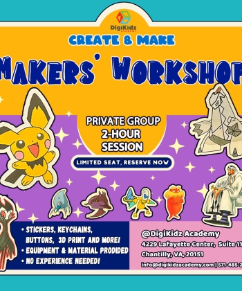 Create and Make: Private Workshops (Stickers, Button, 3D Prints and More)